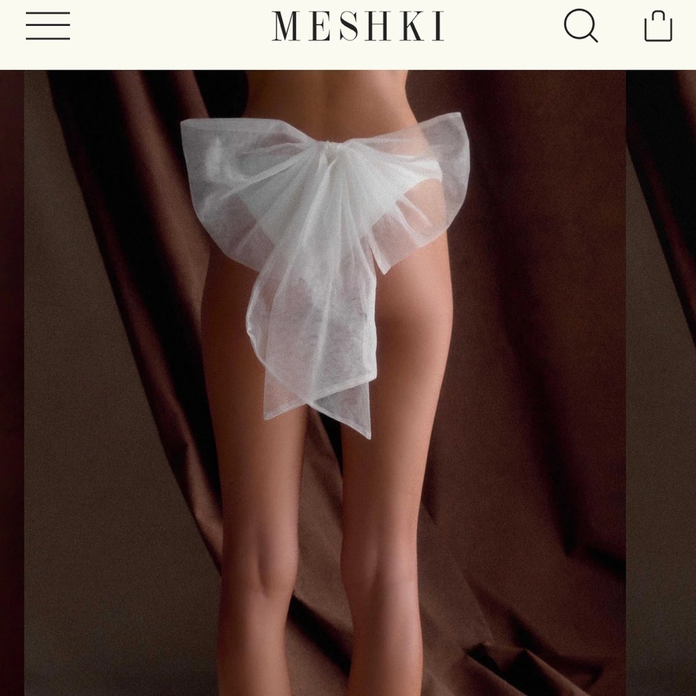 NWOT- Meshki Sheryl Bow Bikini Set - Picture 4 of 11